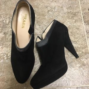 Prada Black booties made in Italy